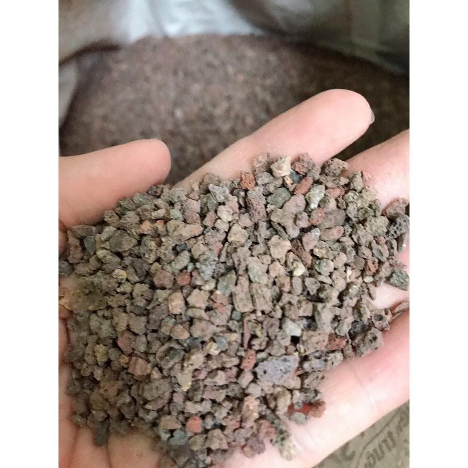 Nham thạch vụn trải nền bể cá