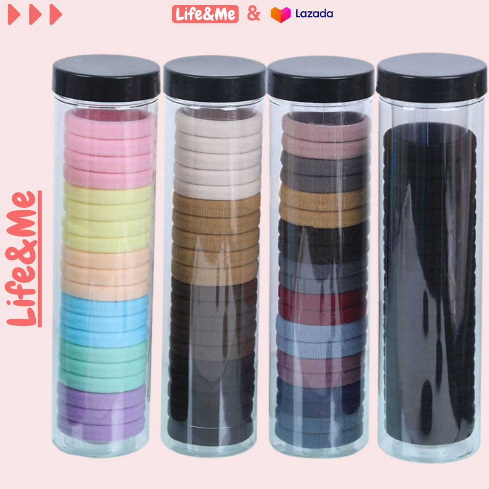 Set 20 Dây Buộc Tóc Hàn Quốc Sợi To Hộp 20 Cột Tóc Cao Cấp Nhiều Màu