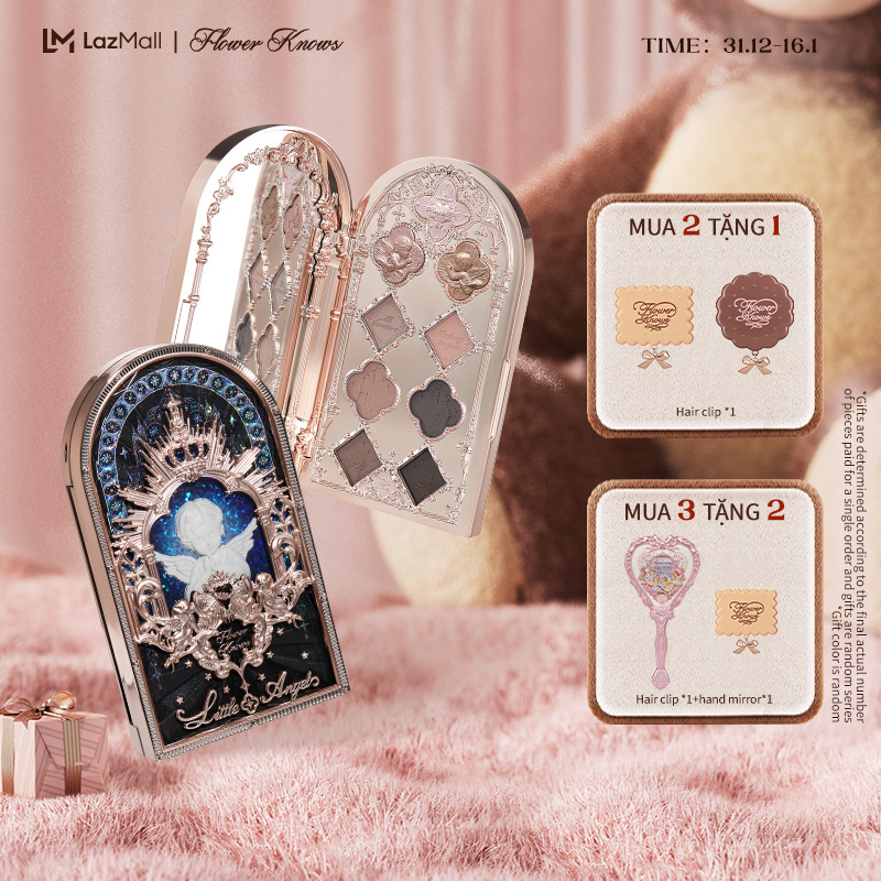  Flower Knows Little Angel Collection 9-Color phấn mắt 10.5g brown blue 