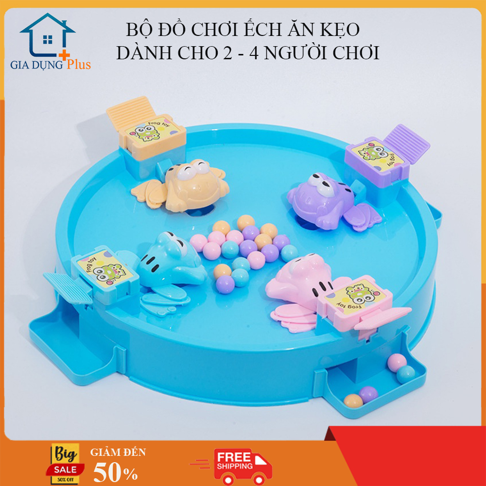 Đồ chơi trẻ em ếch ăn kẹo (bộ ếch nhiều bi) cho cả gia đình 4 người chơi. Đồ chơi tương tác cho trẻ em 3 4 5 6 tuổi.