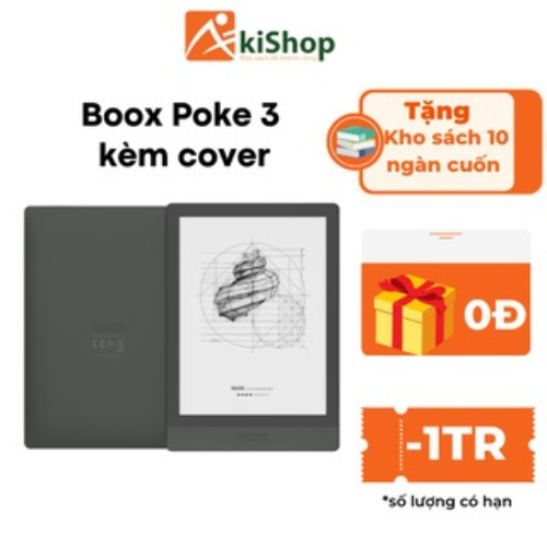 Máy đọc sách Onyx Boox Poke 3 Kèm cover chính hãng