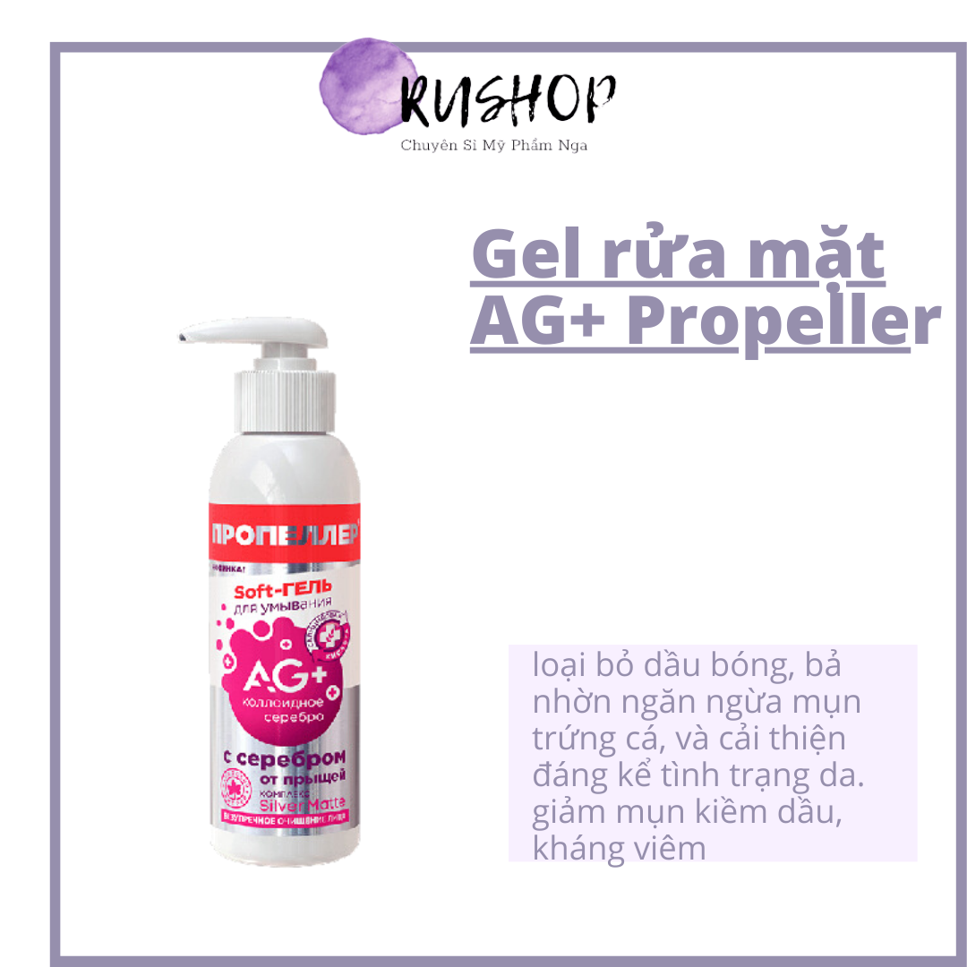 Gel rửa mặt AG+ Propeller 150ml làm sạch sâu, phục hồi da mệt mỏi