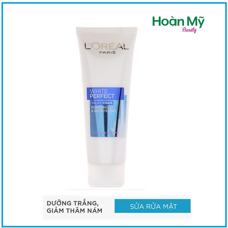 [HCM]Sữa rửa mặt trắng da LOreal Paris Aura Perfect Milk foam purifying & brightening 50ml / 100ml