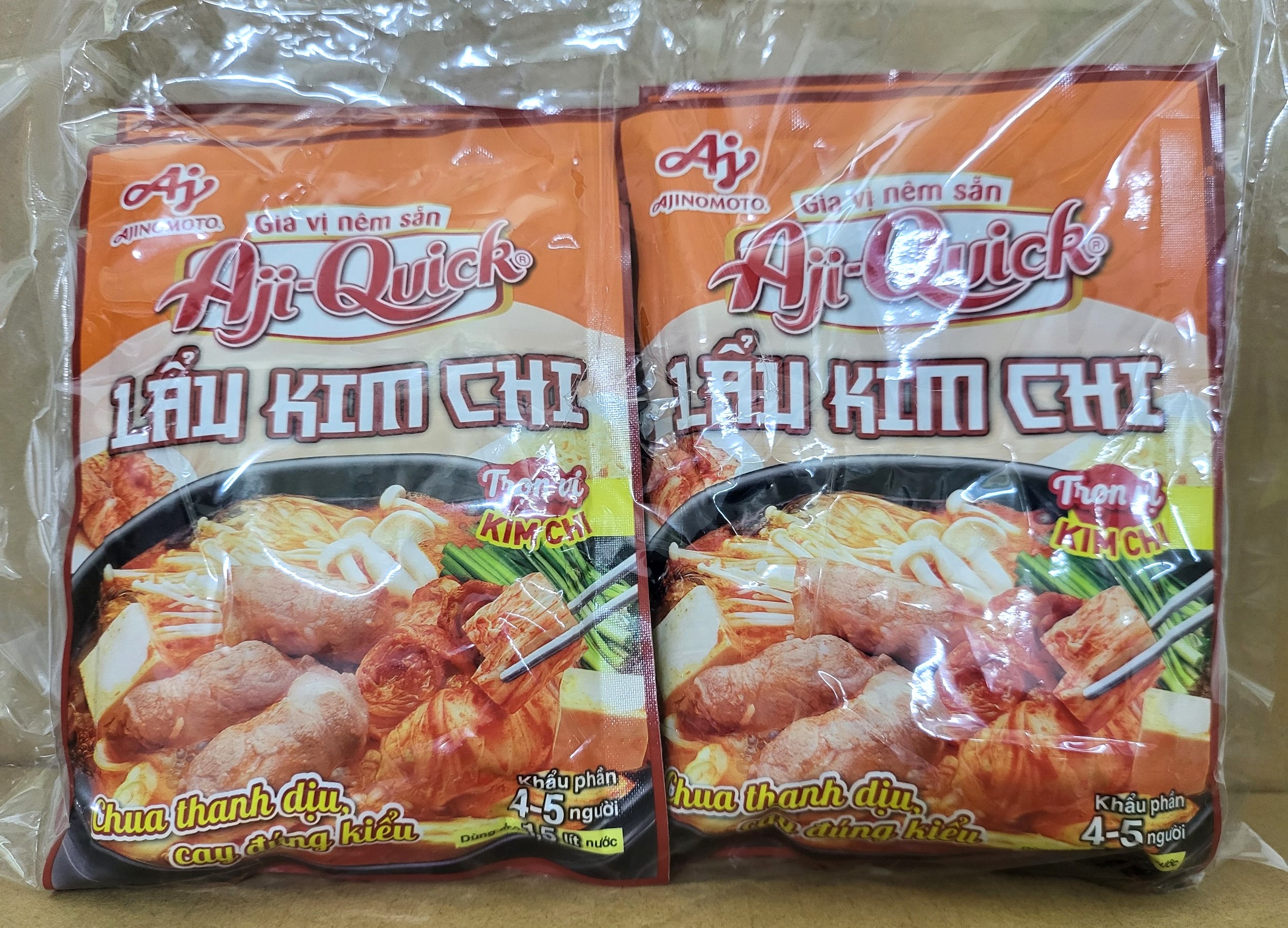 LỐC 12 gói x 44g LẨU KIM CHI gia vị nêm sẵn AJI QUICK VN AJINOMOTO Kimchi