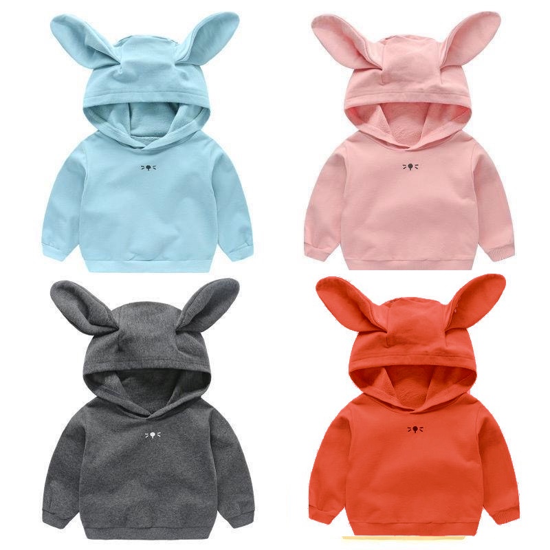 Áo hoodies tai mèo dễ thương qate383 cho bé gái tb125