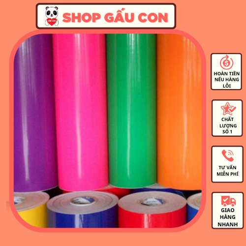 Giấy Decal các màu khổ 60cm trang trí xe máy nhà cửa, trang trí mầm non dán bể cá kính cắt chữ quảng cáo các vật dụng gia đình bề mặt trơn bóng độ dài theo yêu cầu