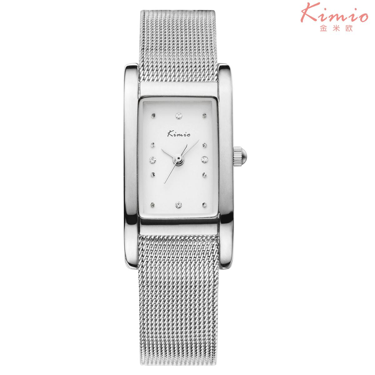 Đồng hồ nữ dây thép không gỉ kimio kw6018s-s01 mặt trắng