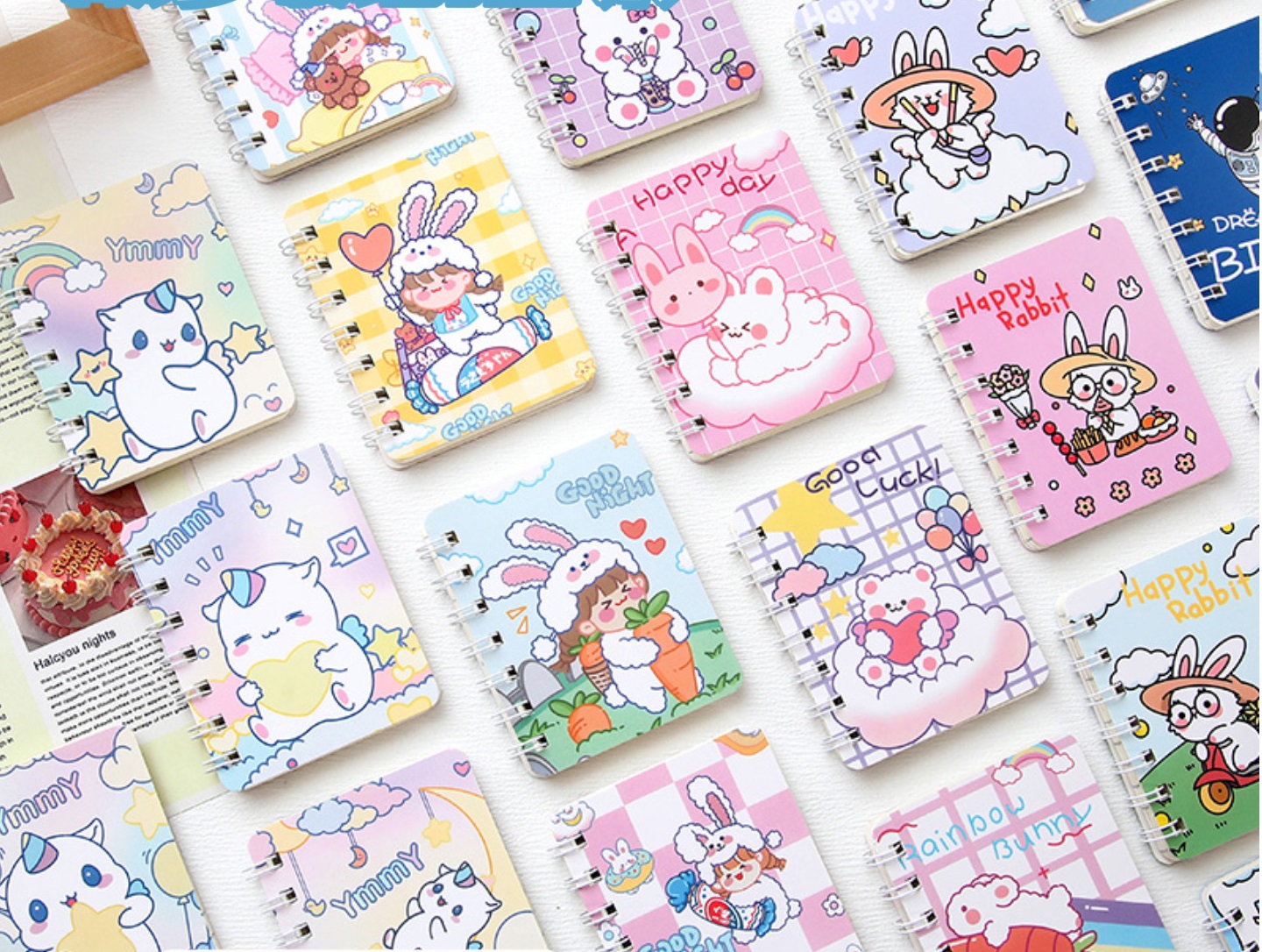 Sổ lò xo mini dễ thương khổ A7 - Sổ kẻ ngang