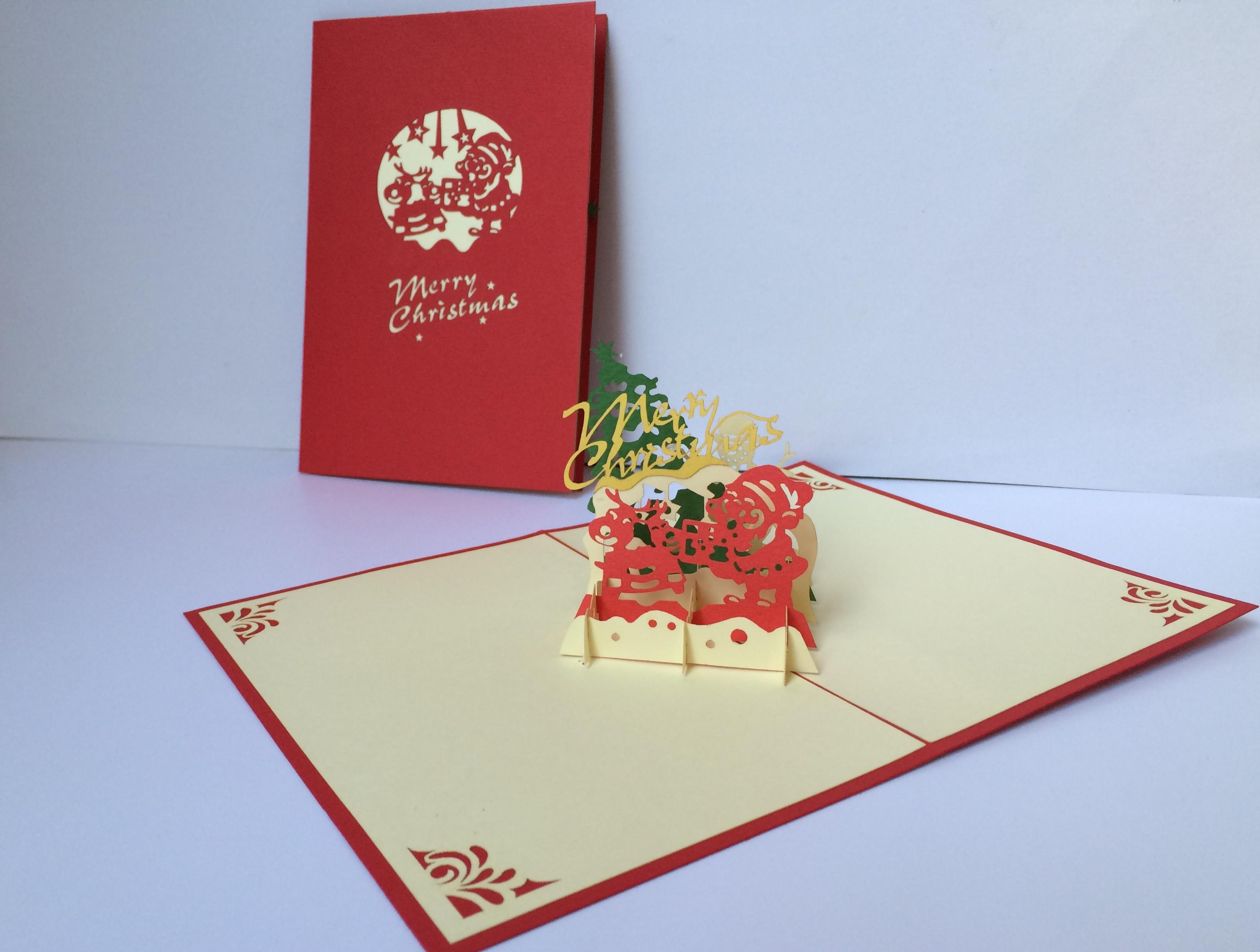Santa 3 - noel - thiệp 3d