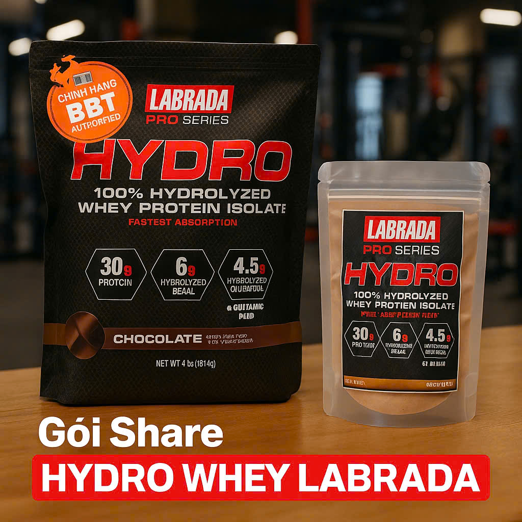 Sample Dùng Thử Labrada Hydro Whey–100% Hydrolyzed Isolate Tinh Khiết Tăng Cơ