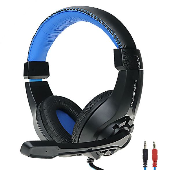 Tai Nghe Chụp Tai Lupuss Có Mic - Tai Nghe Chơi Game Pubg, Ros Cho PC, Mobile, Ipad, Học Tiếng Anh(Mầu Xanh Đen)