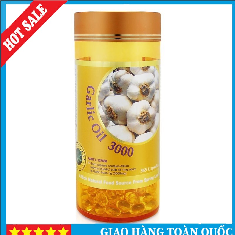 Viên uống tinh dầu tỏi spring leaf garlic oil 3000mg 365 viên