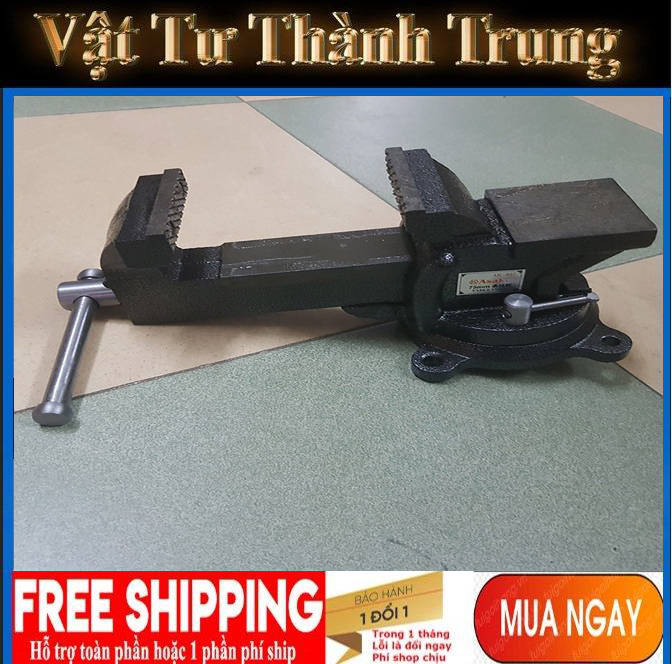 Ê tô kẹp bàn nguội xoay 360 độ asaki ak-666 độ mở 100mm