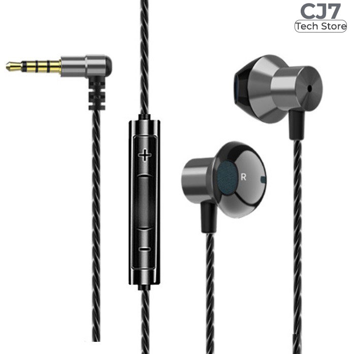 Tai nghe nhét tai kim loại 6D âm thanh siêu trầm dành cho Xiaomi, Apple, vivo, Oppo, Samsung Huawei chơi Game, nghe nhạc