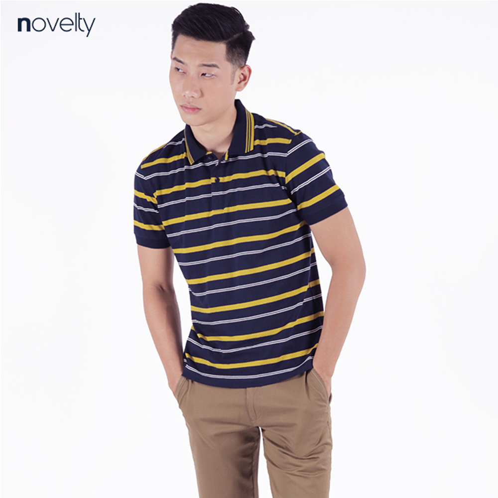 Áo polo novelty regular fit kẻ sọc natmsbmcsr180031n