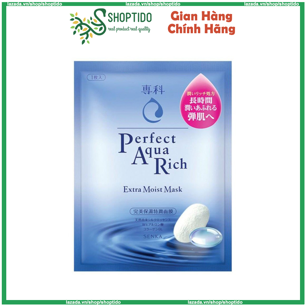 Mặt nạ Senka Dưỡng Da Sáng Ẩm Shiseido Senka Perfect Aqua/ Bouncy 25ml