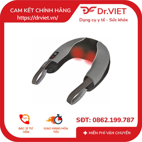Đai massage cổ vai gáy kèm nhiệt hồng ngoại HoMedics Pro Therapy Vibration - NMSQ-217HJ