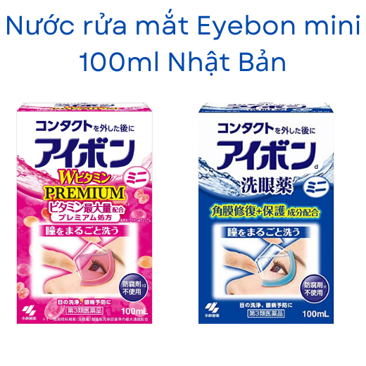 NƯỚC RỬA MẮT EYEBON W VITAMIN MINI 100ml NHẬT BẢN