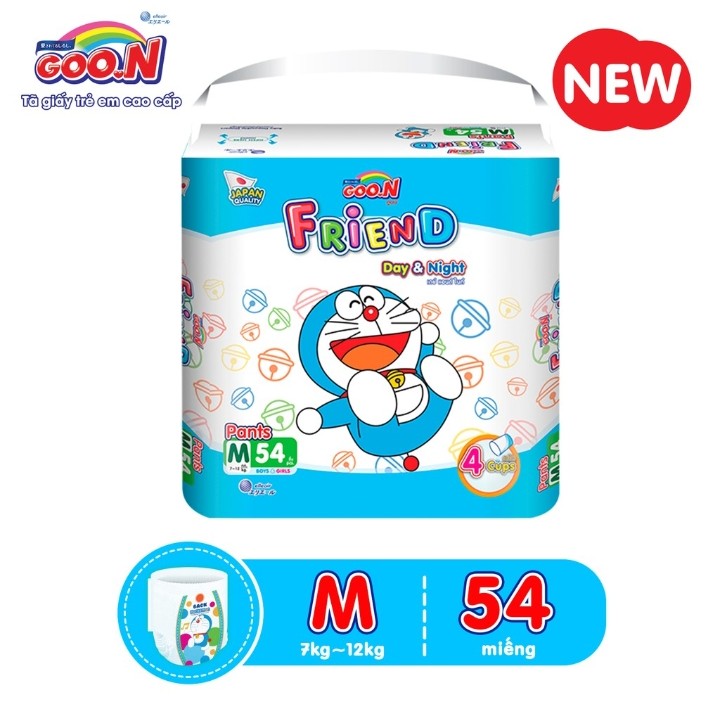 Tã Quần Goon Friend Doremon đủ size M54 L46 XL40 XXL34 XXXL22 miếng