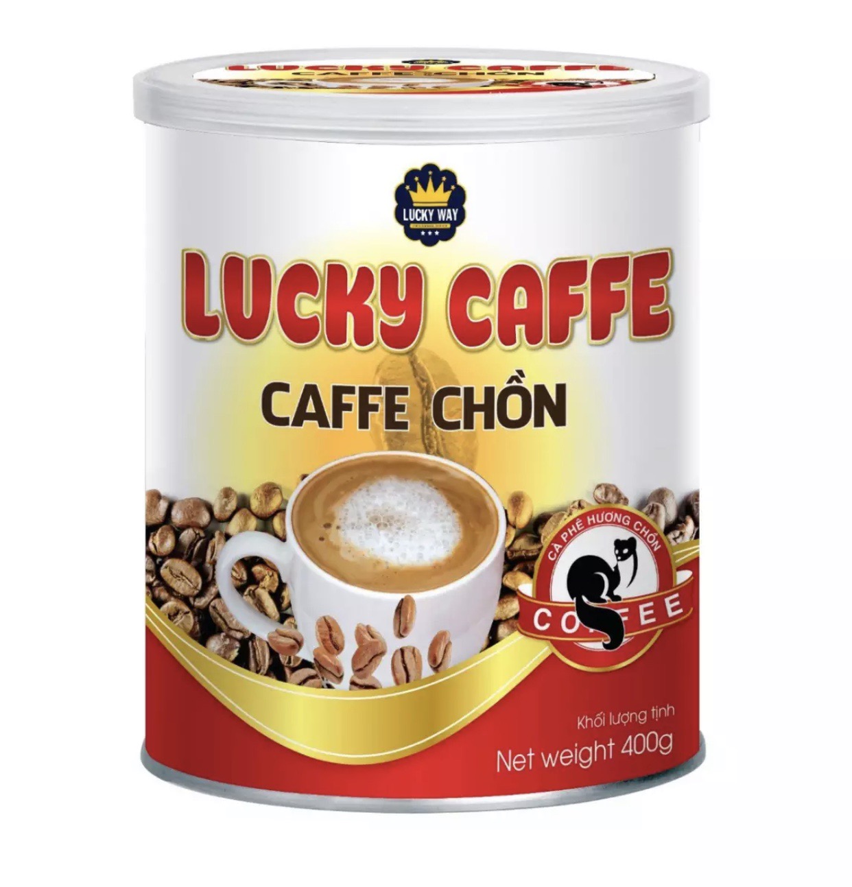 Caffe Chồn Hòa Tan Giúp Giải Nhiệt, Giảm Căng Thẳng Stress, Hương Vị Thơm Ngon Hảo Hạng- Hộp 400g