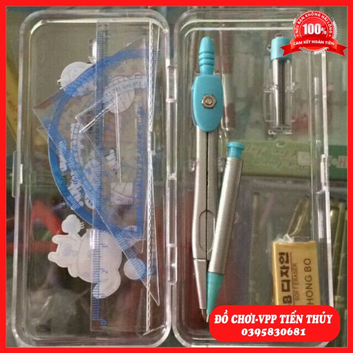 Bộ eke đo độ dành cho học sinh, dụng cụ học tập