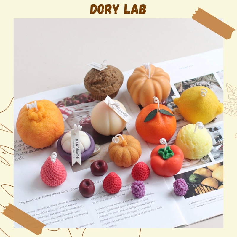 Nến thơm trái cây nhiều loại handmade, quà tặng xinh xắn - dory lab