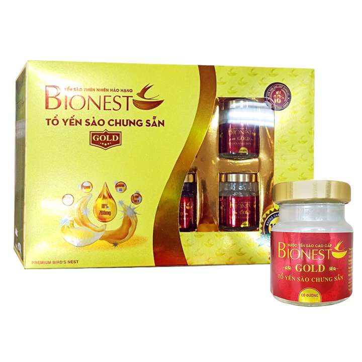 Hộp Yến sào Bionest Gold dinh dưỡng cao cấp - hộp quà 6 lọ