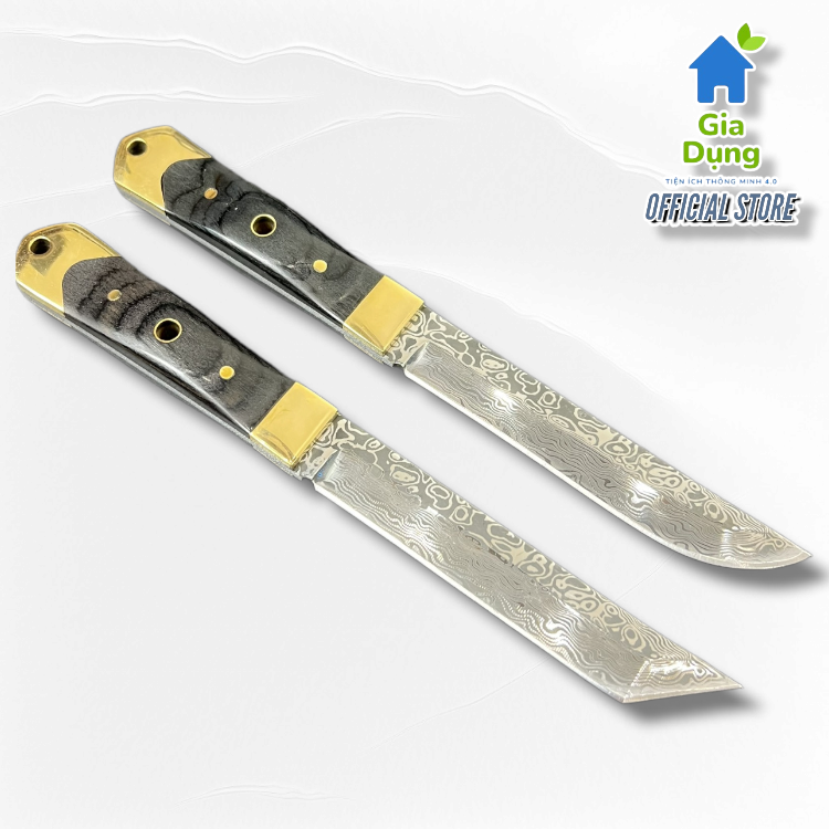 Dao gọt trái cây thép damacus VG10 kèm bao da