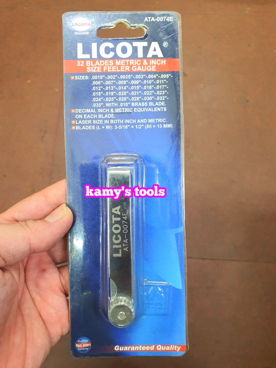 Thước lá căn chỉnh cò xu pắp licota 32 lá ata-0074e, thước lá đo khe hở