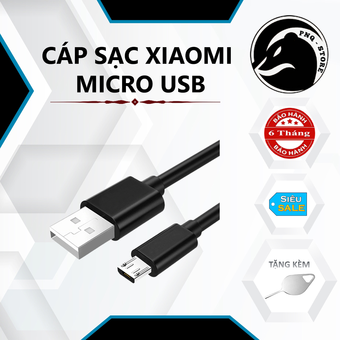Cáp sạc xiaomi micro usb - chuẩn zin xịn 100% - bh 06 tháng