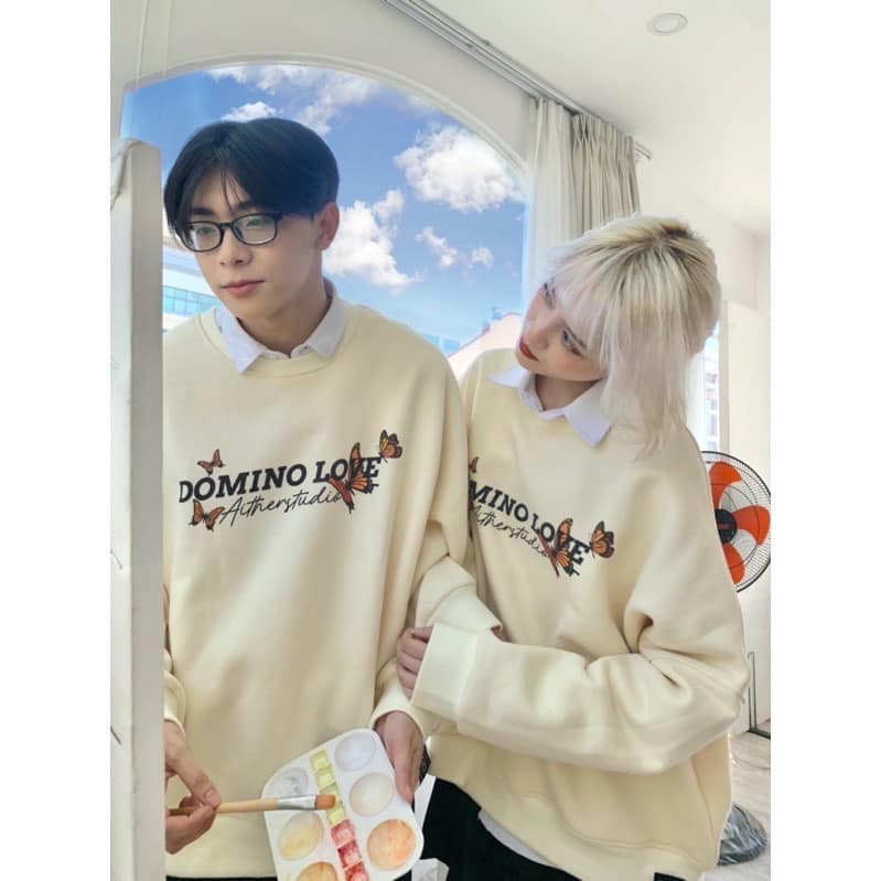 Áo nỉ cotton trần bông Domino