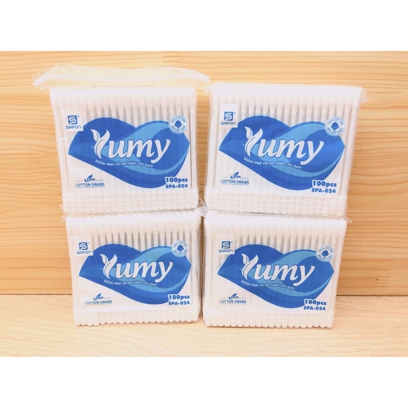 Tăm bông ráy tai yumi gói 100 que