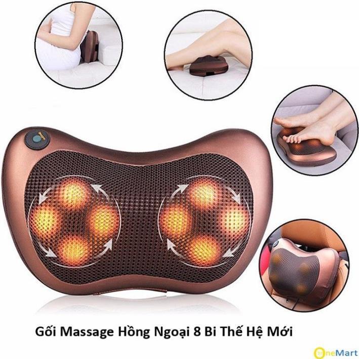 ♧ Gối Massage Hồng Ngoại 8 Bi - máy massage thư giãn kháng mỡ