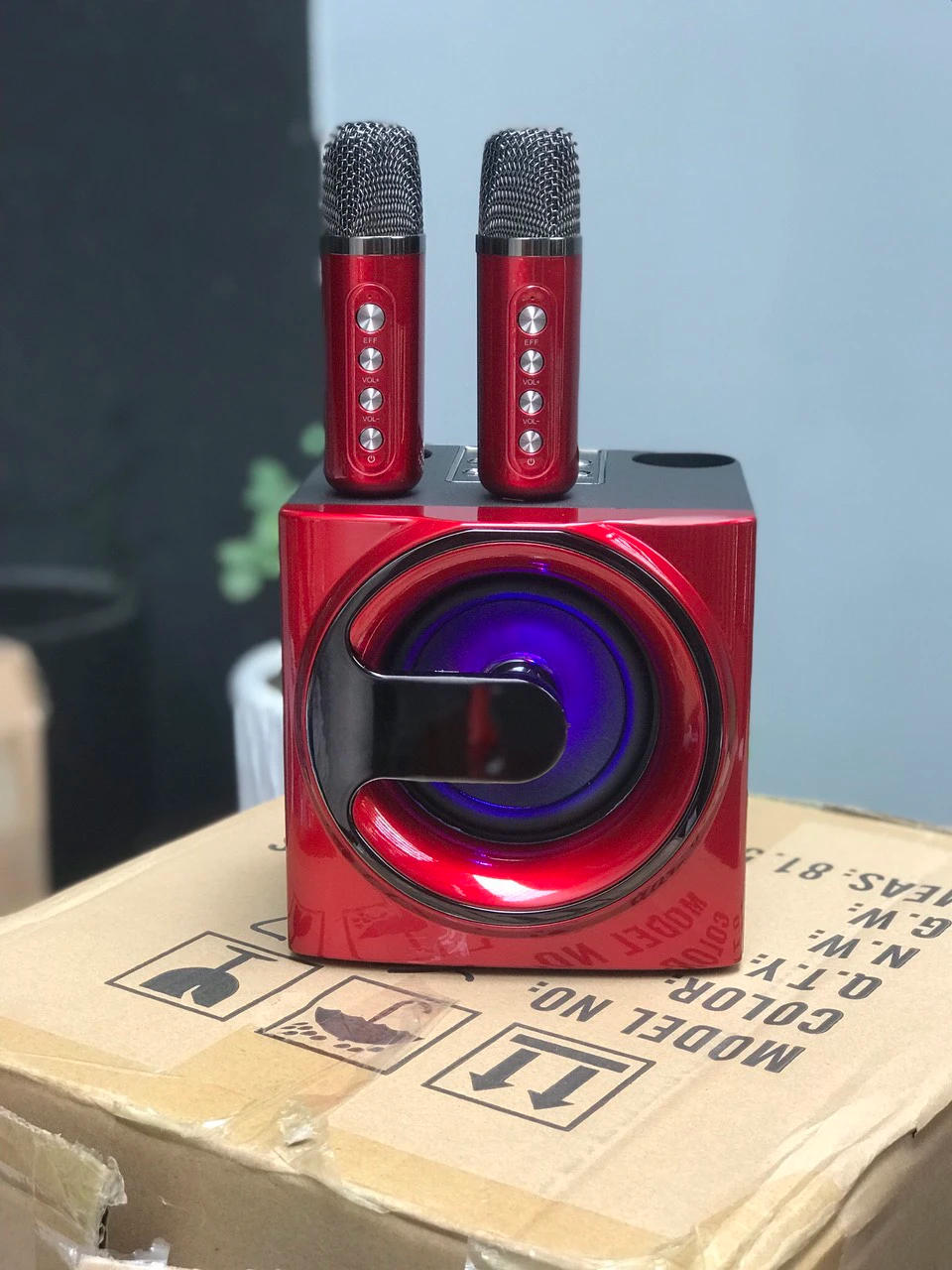 Loa Bluetooth Karaoke Su-Yord YS207 kèm 2 micro mẫu mới