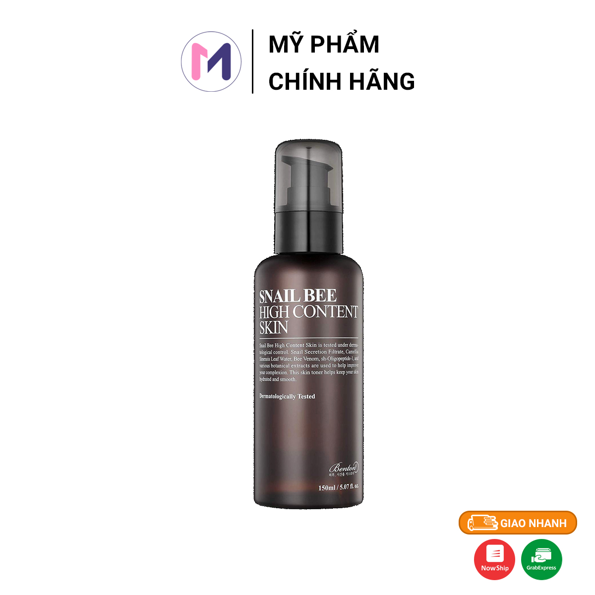 Nước Hoa Hồng Làm Dịu Da Benton Snail Bee High Content Skin