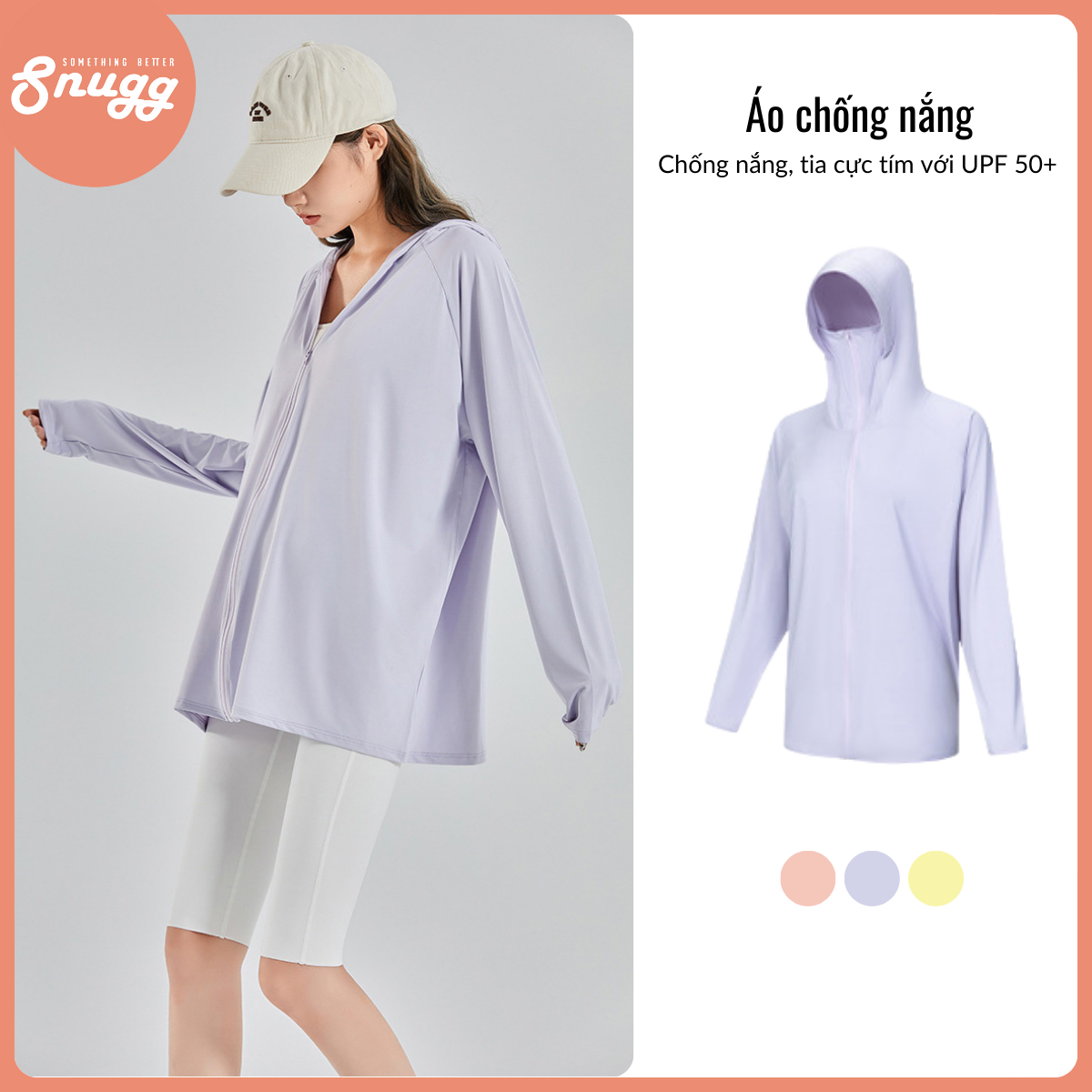 Áo khoác chống nắng Dandelion chống tia cực tím, mỏng nhẹ hè 2024 Snugg - SNU2223
