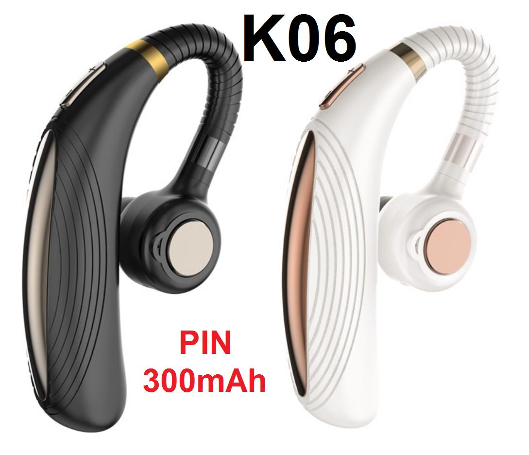 Tai phone bluetooth V4.2 cao cấp K06 - Có tăng giảm âm lượng trên tai nghe