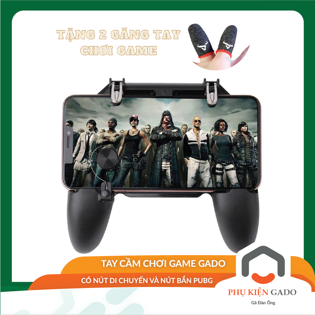 Tay cầm chơi game GADO tay cầm có nút bắn PUBG hỗ trợ 4 ngón thao tác bắn nhanh tiêu diệt đối thủ