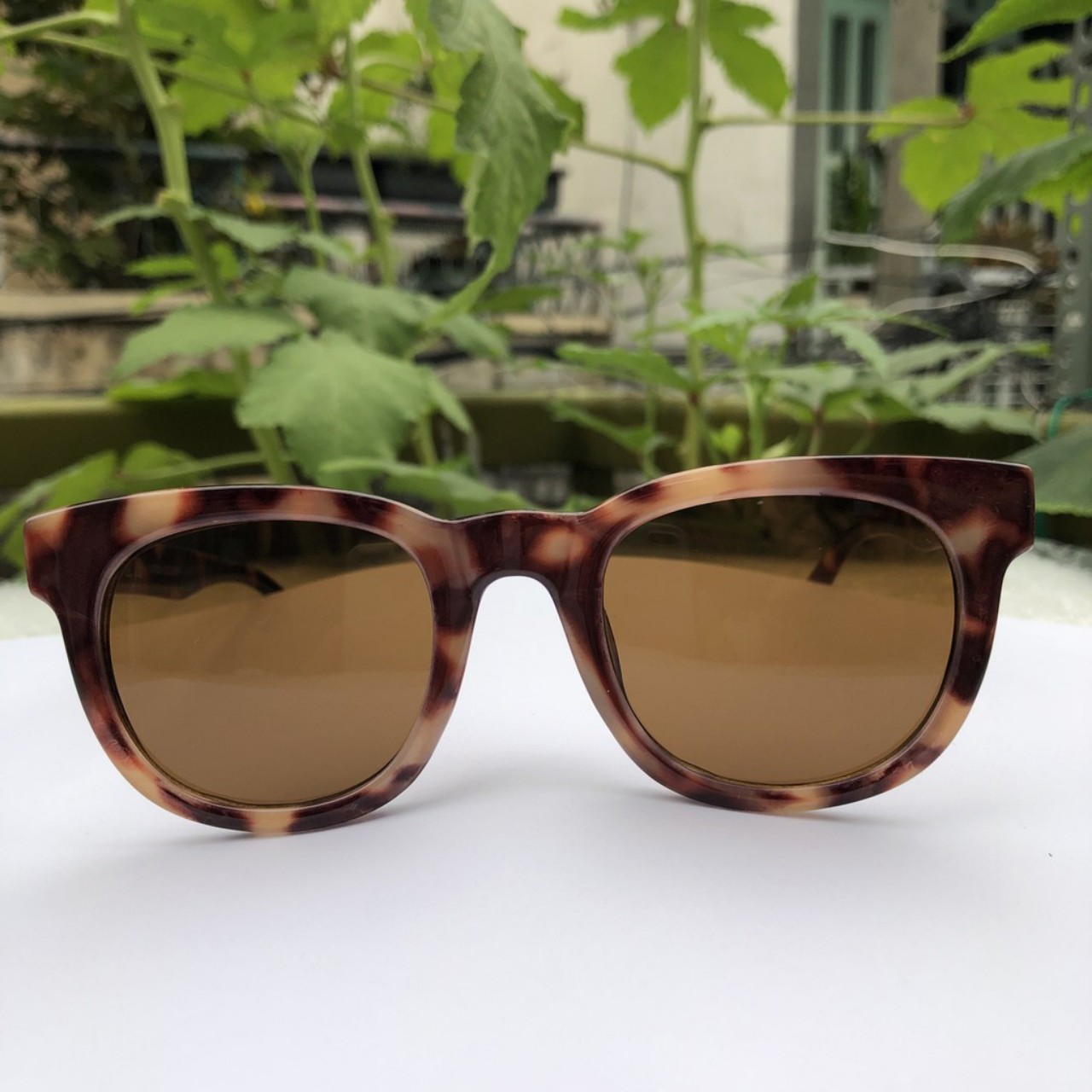 Ảnh thật kính mát da beo fashionista - kiếng mát đi biển phong cách thời trang - kính mắt đẹp