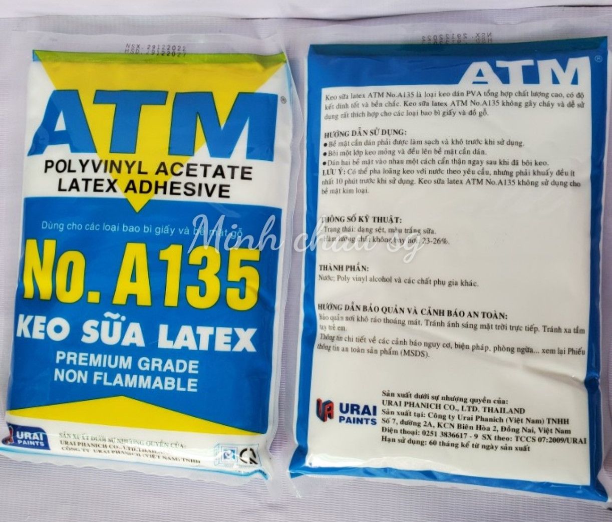 Keo sữa latex atm urai chính hãng 1kg -keo sữa chống thấm atm, keo sữa dán giấy, keo sữa dán gỗ, keo sữa dán vải, keo sữa dán tường,...