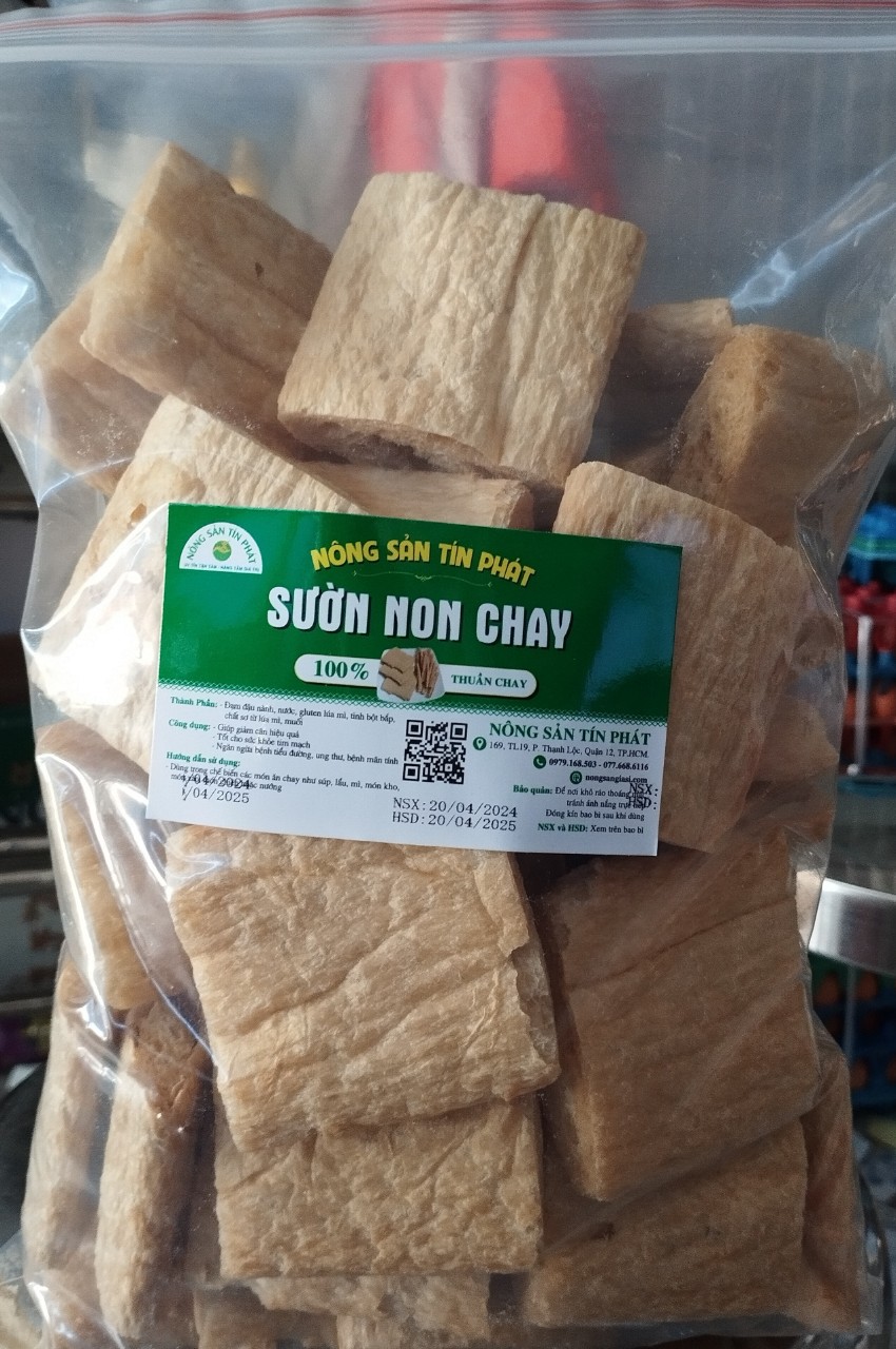 500g sườn non chay loại dày - đồ ăn chay - thực phẩm chay _ nongsantinphat