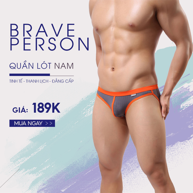 Quần Sịp Nam Tam Giác -  Quần Lót Nam Cao Cấp Brave Person B1139 - Chất Liệu Chọn Lọc Cao Cấp  - Thiết Kế Kiểu Dáng Tam Giác Ôm Sát Sexy - Thể Hiện Sức Hút Cho Phái Mạnh - Hàng Chính Hãng DongStore