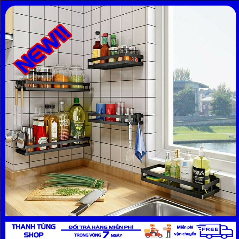[ SALE UP TO 50% ] [ HÀNG CỰC DÀY ] Kệ Dán Treo Tường để đồ Nhà Tắm Phòng Bếp Chắc Chắn, Kệ để đồ Dán Tường Nhà Tắm Nhà Bếp giá hình chữ nhật để đồ nhà tắm