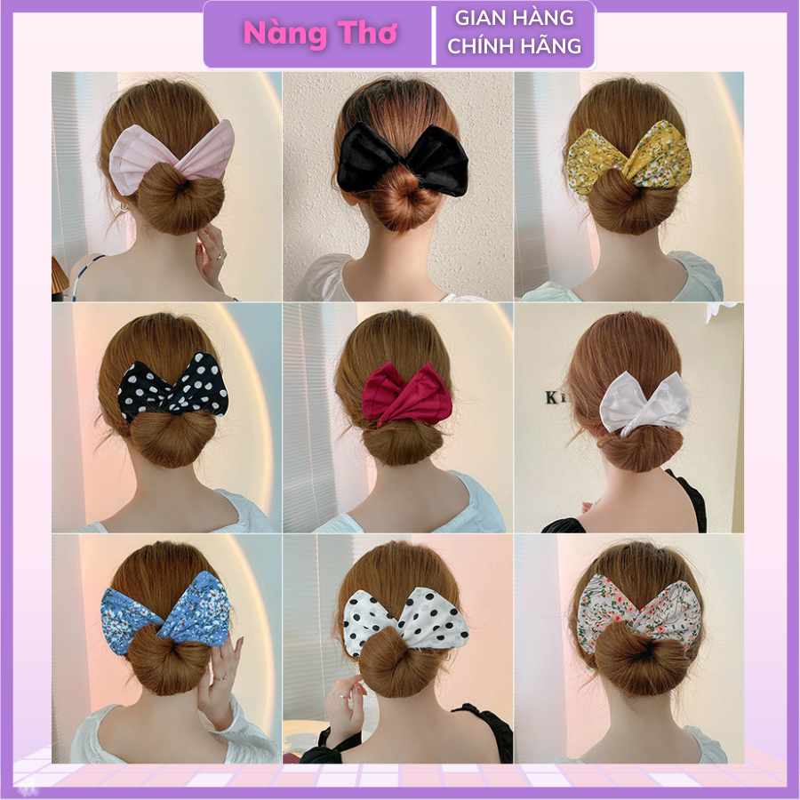 Thanh búi tóc nơ vải thanh thắt tóc thời trang nữ tính - Hot Trend