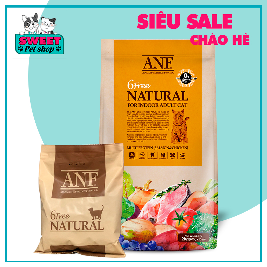 Anf 6free thức ăn hạt hữu cơ cho mèo 400g