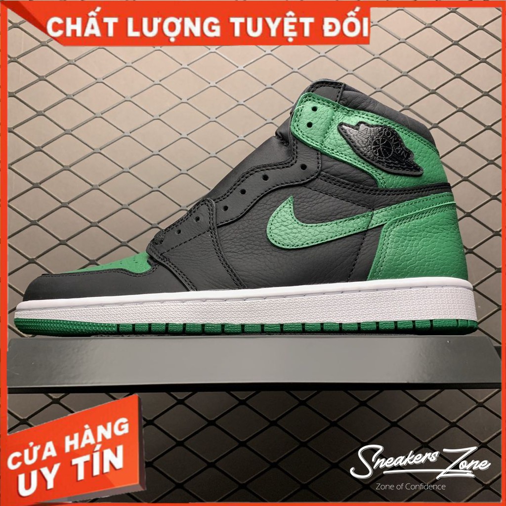 (FREESHIP+HỘP+QUÀ) Giày Thể Thao AIR JORDAN 1 Retro High Pine Green Black Xanh Lá Cây đen Cổ Cao Cực đẹp Cho Cả Nam Và Nữ