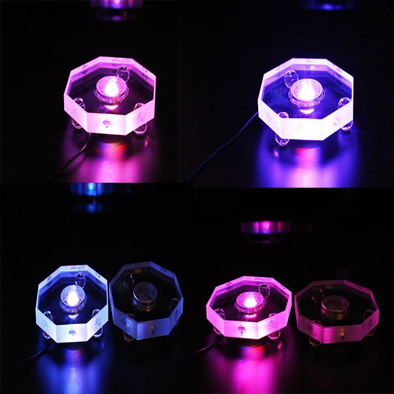 Đế đèn led bát giác làm sáng tượng phật tháp xá lợi