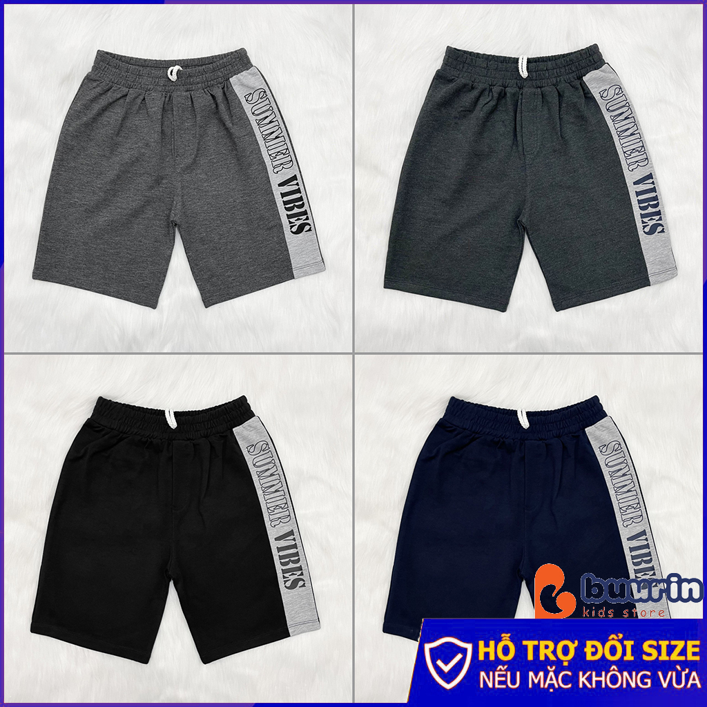 Quần đùi cotton da cá cho bé trai 42kg | SV52