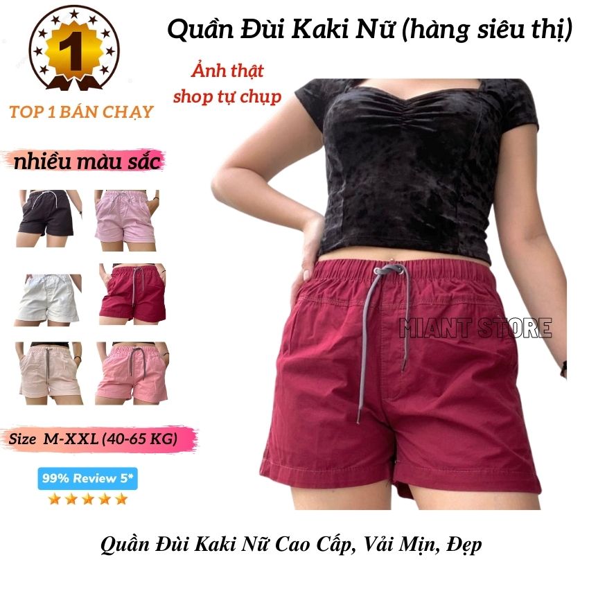 Quần đùi nữ "hàng siêu thị", quần short nữ (có nhiều size)vải kaki cao cấp mịn mát, form đẹp
