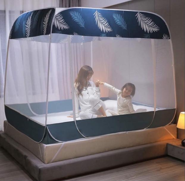 Màn ngủ tự bung gấp gọn, Mùng Chụp, Màn Chụp Tự Bung, Màn ngủ chống muỗi 1m8 x 2m Lớn, Dễ dàng tiện